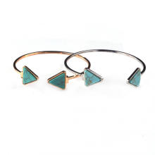 Turquoise Stone Triangle Bangle for Women Accessories